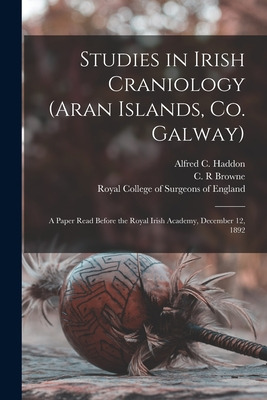 Libro Studies In Irish Craniology (aran Islands, Co. Galw...