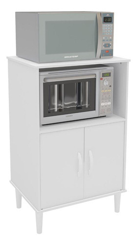 Balcão De Cozinha Politorno Espaço Forno Microondas Branco