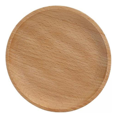 6 De Madera Natural Bandeja Redonda Para Servir Platos De