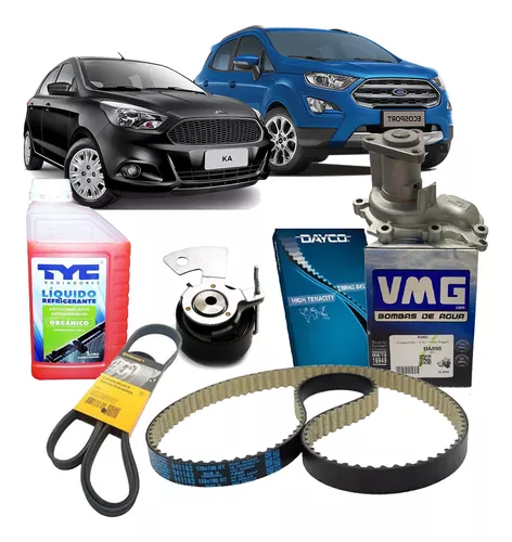 Kit Distribucion + Bomba Agua Original Ford Fiesta Kinetic Ecosport Kinetic  Focus 2 y 3 Ka 16/ Motor Sigma – for parque repuestos automotor