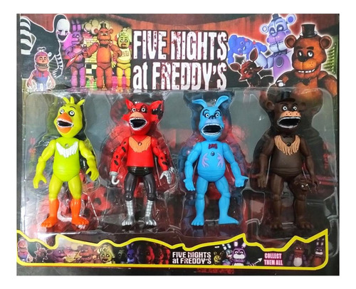 Five Nights At Freddy`s X 4 Muñecos De 15 Cms Con Luces