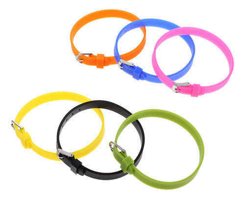 Pulsera De Silicona Colorida De Silicona, 6 Piezas, Para Bri