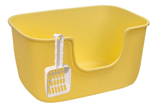 Bandeja De Arena Para Mascotas Con Pala, Orinal Amarillo
