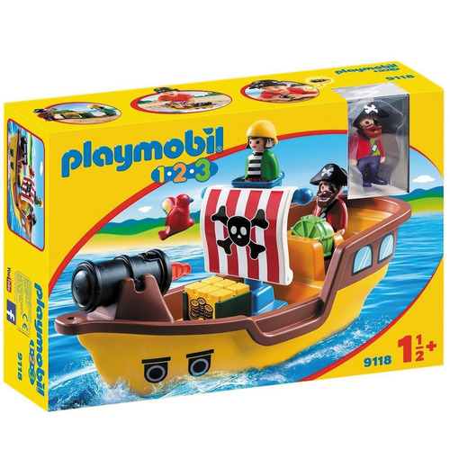 Playmobil Barco Pirata Bote Tesoro Linea Original 123 Intek