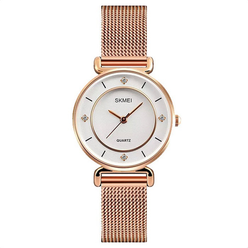 Reloj Mujer Dama Metal Acero Inoxidable Femenino Analogico 