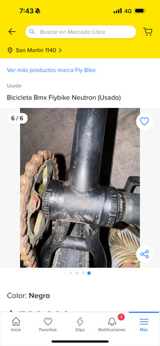 Bicicleta Flybike Neutron Negro