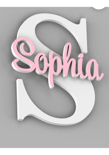 Inicial Con Nombre. Decoración Infantil, Regalo Niña.
