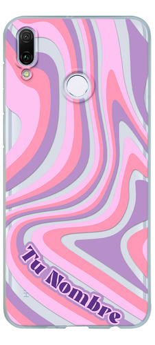 Funda Para Huawei  Para Mujer Curvas Lila Con Tu Nombre