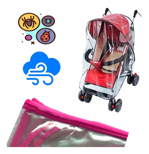 Plástico Forro Protector Lluvia Coche Paseador Para Bebe