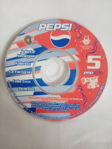 Porta Pepsi Cd's Mini Disk Promociomales De Pepsi 2004 (Usado)