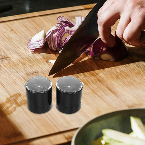 Molinillo De Acero Inoxidable Con Tapa Superior, 2 Tapas Par