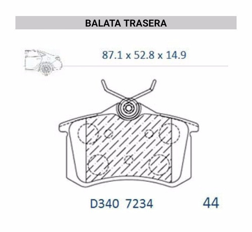 Balatas Traseras Disco Peugeot 307 1.4 1.6 2.0 Hdi (00-05)