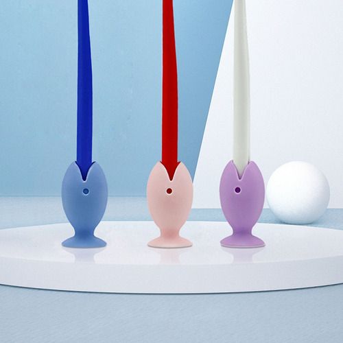 Soporte De Silicona Para Cepillos De Dientes Con Forma De Pe