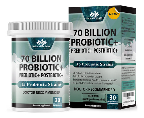 Probioticos 70 Mil Millones De Ufc  15 Cepas Probioticas +