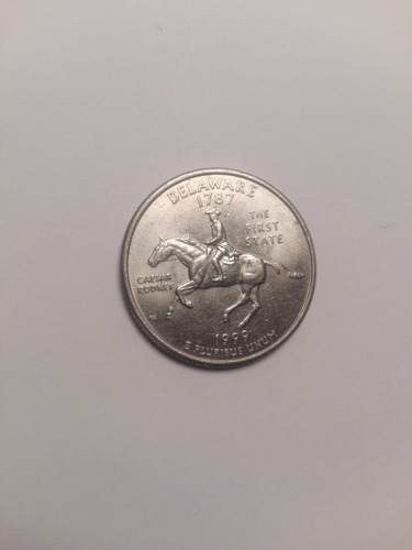 Usa Moneda Quarter Dollar Delaware Año 1999