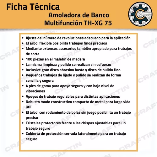 Minitorno Y Amoladora De Banco Th-xg 75 Einhell + 100 Acc.