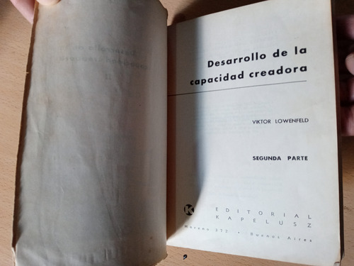 Desarrollo De La Capacidad Creadora Viktor Lowenfeld 2° Part (Usado)