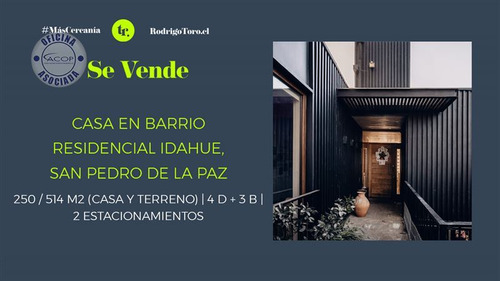 Se Vende Casa En Idahue, San Pedro De La Paz, 4d + 3b &#