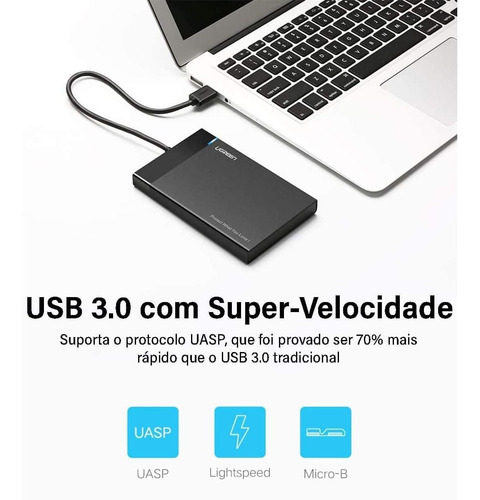 Hdd Case 2.5 Sata A Usb 3.0 - Adaptador De Disco Duro