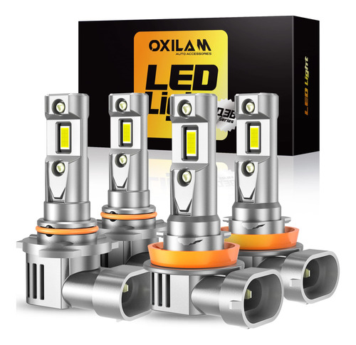 Oxilam H11 9005 Bombillas Led Combo, 36000lm 500% Mas Brilla