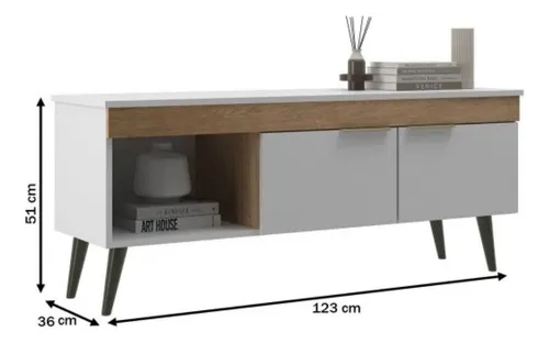 Rack Mesa Tv Living 2 Puertas Rak Modular