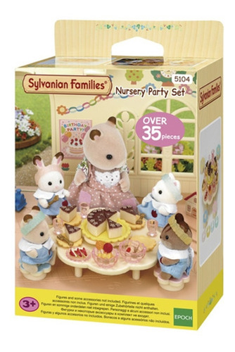 Sylvanian Families Fiesta De Guardería Pastel Mesa Sillas Y+