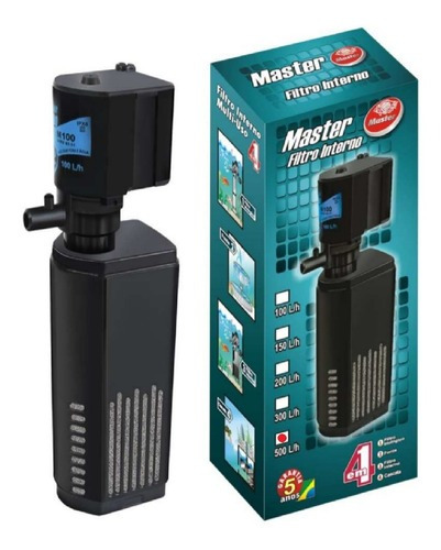 Filtro Interno Master 500 L/h   Com Bomba Oxigenador Full