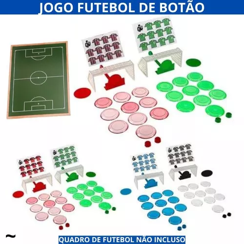 Jogo Com 2 Times Futebol De Botão Crianças Adultos Diversão Cor