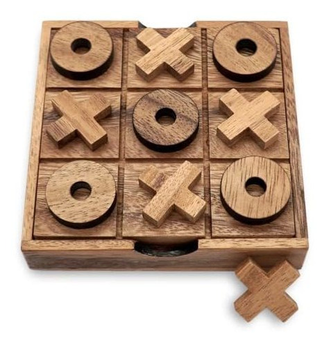 Bsiri Tic Tac Toe Tablero De Madera Juego Mesa De Malcr