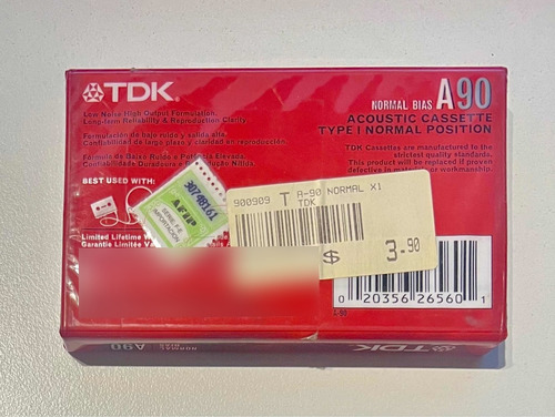 Cassette Tdk A90 Nuevo