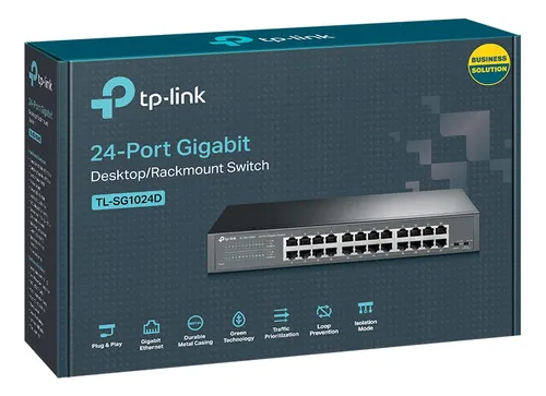 Tp-link Switch 24 Puertos Gigabit Escritorio/rack Tl-sg1024d