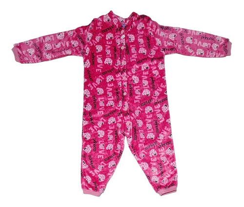 Pijama Infantil Inverno Macacão Fleece Soft  Menina 4a8 Anos