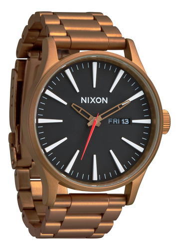Reloj Nixon Sentry Ss A356 Bronce/negro 100 M Para Hombre