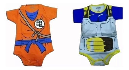 Body Para Bebe Disfraz Gokú O Vegeta Algodón