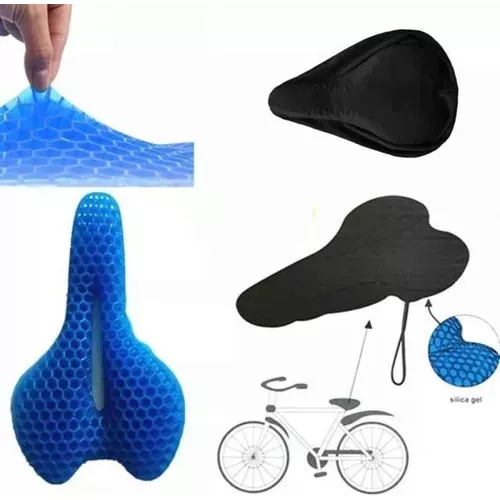 Unomor 2 unids Funda de cojín para sillín de bicicleta de sillín de  bicicleta suave Gel de silicona suave Asiento de bicicleta Elasto Gel  Bicicletas