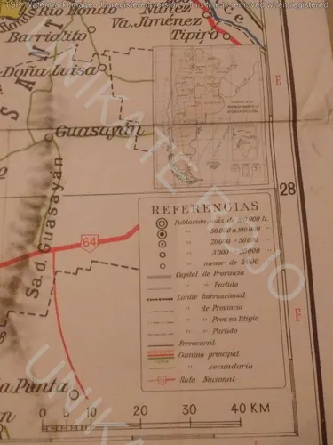 Muy Antiguo Mapa Provincia Tucumán Año 1958 Lámina Póster !! (Usado)