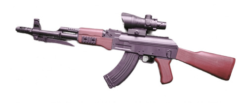 Rifle Ak 47 Hidrogel Gel Automático 7mm Mira Telescópica 