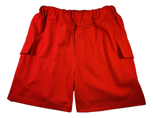 Short Bermuda Cargo Tendencia Algodon Liso Niño Nene Kids