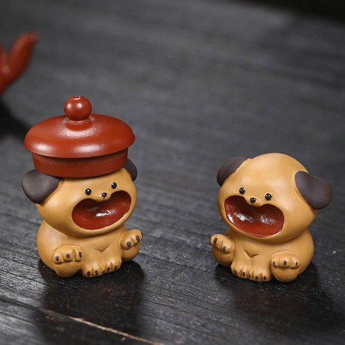 Estatua De Perro Mascota De Té, Adorno De Mascota De Té De