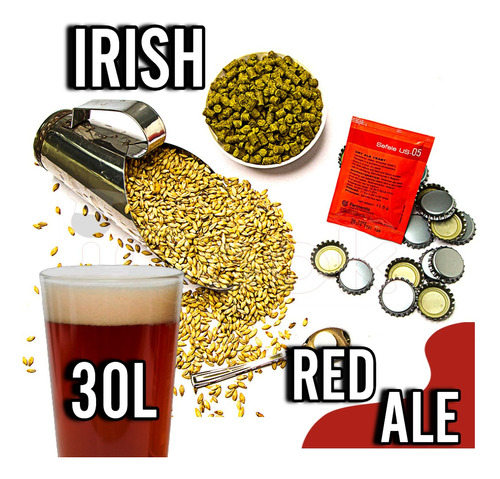 Kit Insumos (receita) P/ 30l Cerveja Artesanal Irish Red Ale