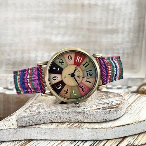 Reloj De Pulsera Trenzado Casual Moda Para Mujeres Y Hombres