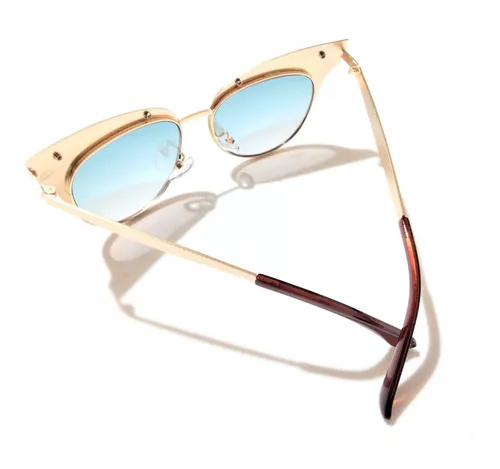 Lentes De Sol Dise o Anteojos Gatubela Dorado Tenue Y Rosa