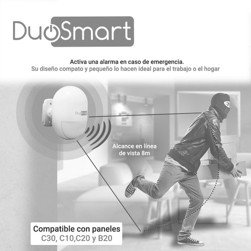 Imagen 3 de 5 de Sensor Movimiento Cepir2 Duosmart Paneles B20 C10 C20 Y C30