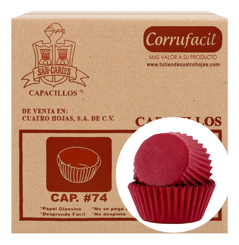 Capacillo No. 74 Rojo Cupcake Mufinn 10 Mil Piezas