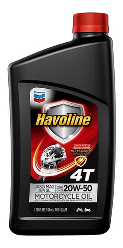 Aceite 4 Tiempos 20w50 Havoline Texaco X 1 L. Blanis