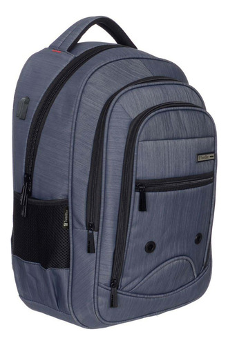 Imagen 1 de 10 de Mochila Notebook Usb Urbana Reforzada 4 Compartimientos