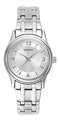 Reloj Bulova Quartz Dama 96l005 Plateado Original