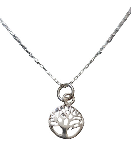 Collar Cadena Arbol De La Vida Mujer Plata 925 + Caja Regalo