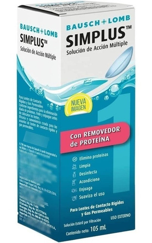 Solucion Para Lente De Contacto Rigido Simplus Bausch & Lomb