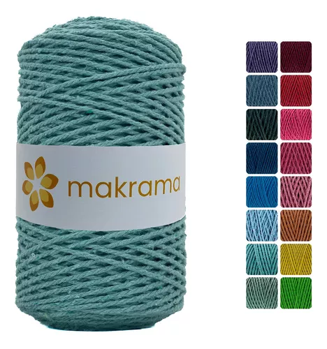 Hilo Macrame 4 Mm Cuerda Algodon Hilo Trenzado 3 Hebras 500 GR 130 Mt